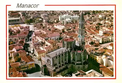 AK / Ansichtskarte Manacor Vista aerea En primer termino la Real Parroquia Manacor