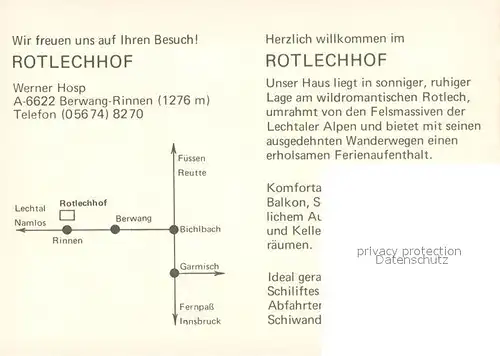 AK / Ansichtskarte Rinnen_Tirol Rotlechhof Gaststube Rinnen Tirol
