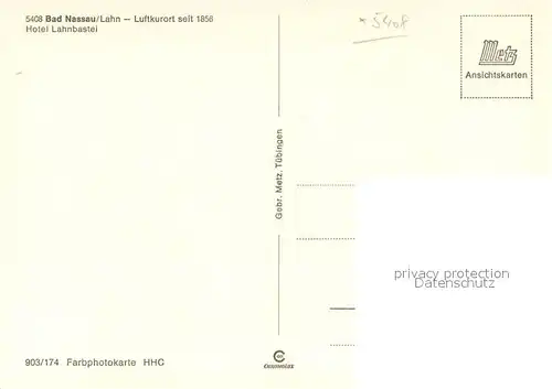 AK / Ansichtskarte Bad_Nassau Hotel Lahnbastei Bad_Nassau