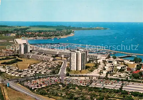 AK / Ansichtskarte Schilksee Fliegeraufnahme mit Ostseebad Strande Schilksee