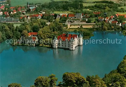 AK / Ansichtskarte Gluecksburg_Ostseebad Schloss und Restaurant Cafe Drei Fliegeraufnahme Gluecksburg_Ostseebad