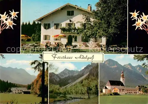 AK / Ansichtskarte Inzell Forsthaus Adelgass Panorama Kirche Inzell