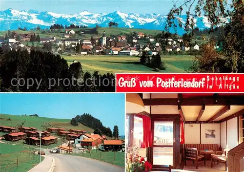 AK / Ansichtskarte Scheidegg_Allgaeu Panorama Erholungswerk der Deutschen Bundespost Feriendorf Scheidegg Scheidegg Allgaeu