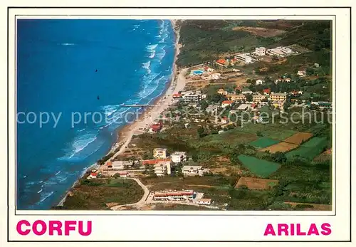 AK / Ansichtskarte Corfu_Korfu Arilas Fliegeraufnahme Corfu Korfu