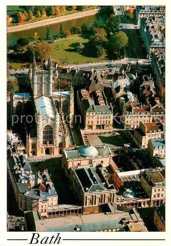 AK / Ansichtskarte Bath Aerial view of the Roman Baths Pump Room and Abbey aerial view Bath