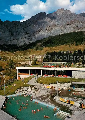 AK / Ansichtskarte Leukerbad Thermal Freiluftbaeder Gemmipass und Plattenhoerner Fliegeraufnahme Leukerbad