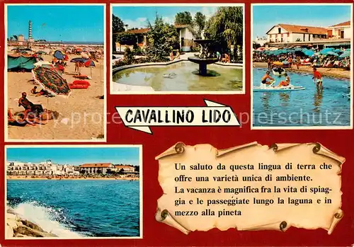AK / Ansichtskarte Cavallino_Venezia Strand Ferienanlage Brunnen Cavallino Venezia