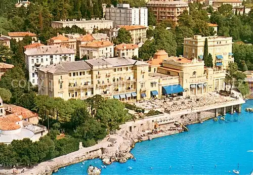 AK / Ansichtskarte Opatija_Abbazia Hotel Seebad an der Kvarner Bucht Fliegeraufnahme 