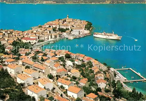 AK / Ansichtskarte Korcula Blick auf den Hafen Fliegeraufnahme Korcula