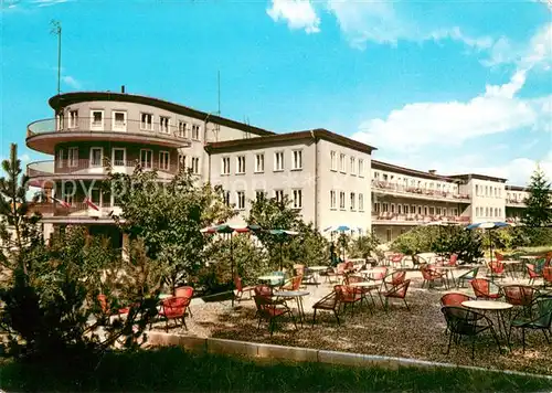 AK / Ansichtskarte Gernrode_Harz FDGB Erholungsheim Fritz Heckert Terrasse Gernrode Harz