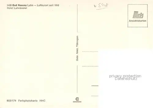 AK / Ansichtskarte Bad_Nassau Hotel Lahnbastei Lahnpartie Bad_Nassau