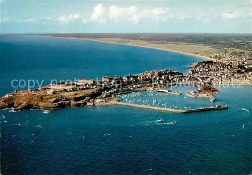 AK / Ansichtskarte Granville_Manche Vue aerienne de la pointe du roc et du port Granville_Manche