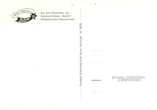 AK / Ansichtskarte Sasbachwalden Gaststube des Sternenwirtshaus Hohritt im Schwarzwald Sasbachwalden