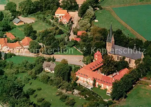 AK / Ansichtskarte Lage_Rieste Pfarr  und Wallfahrtskirche des Kreuzes zu Lage Fliegeraufnahme Lage_Rieste
