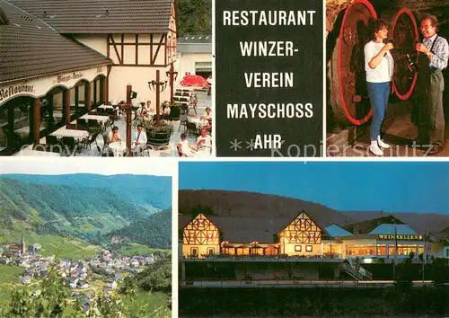 AK / Ansichtskarte Mayschoss Winzerverein aelteste Winzergenossenschaft Deutschlands Panorama Ahrtal Mayschoss
