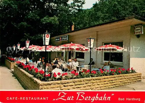 AK / Ansichtskarte Bad_Harzburg Cafe Restaurant Zur Bergbahn Terrasse Bad_Harzburg