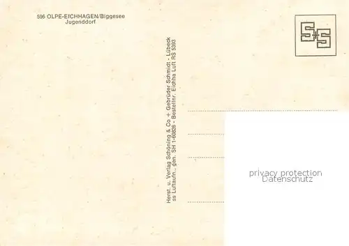 AK / Ansichtskarte Eichhagen_Biggesee Jugenddorf Fliegeraufnahme Eichhagen Biggesee