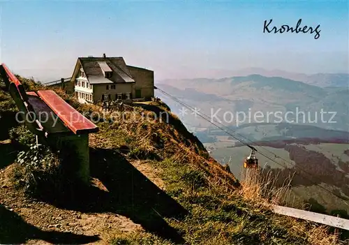 AK / Ansichtskarte Kronberg_Appenzell Bergstation Bergbahn Fernsicht 