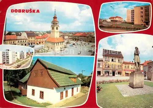 AK / Ansichtskarte Dobruska_Gutenfeld Platz Innenstadt Rathaus Renaissance Universitaet Geburtshaus F. L. Veka Denkmal Dobruska Gutenfeld