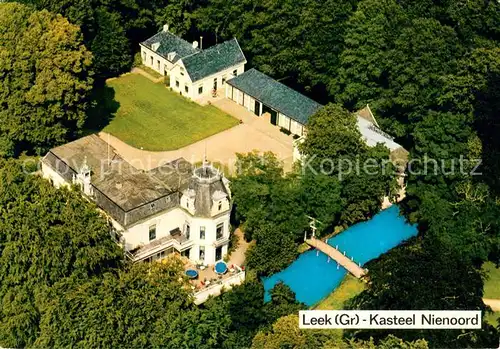 AK / Ansichtskarte Leek_Groningen Kasteel Nienoord Schloss Fliegeraufnahme Leek Groningen