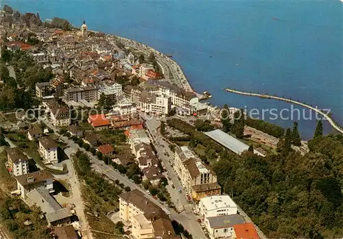 AK / Ansichtskarte Evian les Bains_74 La ville et Lac Leman vue aerienne 