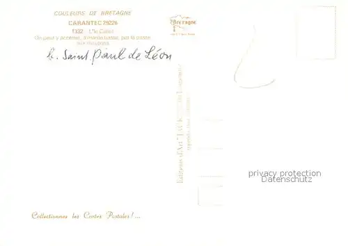 AK / Ansichtskarte Carantec Ile Callot vue aerienne Carantec