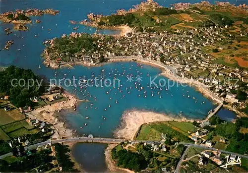 AK / Ansichtskarte Ploumanach Vue aerienne du port Ploumanach