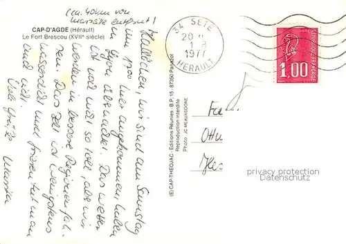 AK / Ansichtskarte Cap d_Agde Le Fort Brescou XVIIe siecle vue aerienne Cap d_Agde