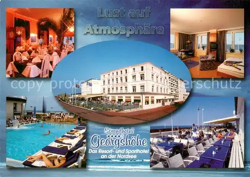 AK / Ansichtskarte Norderney_Nordseebad Strandhotel Georgshoehe Resort  und Sporthotel Swimming Pool Norderney_Nordseebad