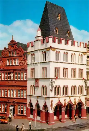 AK / Ansichtskarte Trier Steipe und Rotes Haus mit Inschrift Trier