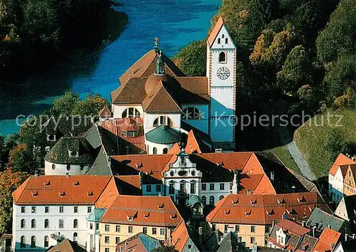 AK / Ansichtskarte Fuessen_Allgaeu Kloster St. Mang Fliegeraufnahme Fuessen Allgaeu