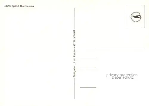 AK / Ansichtskarte Blaubeuren Erholungsort Fliegeraufnahme Blaubeuren