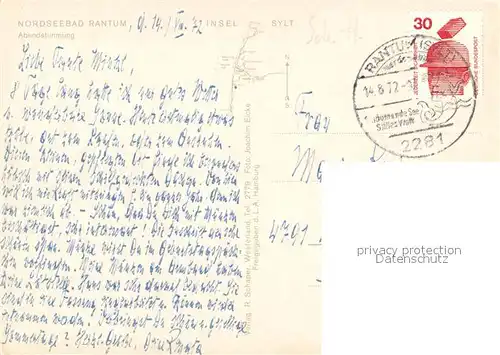 AK / Ansichtskarte Rantum_Sylt Abendstimmung Nordseebad Fliegeraufnahme Rantum Sylt