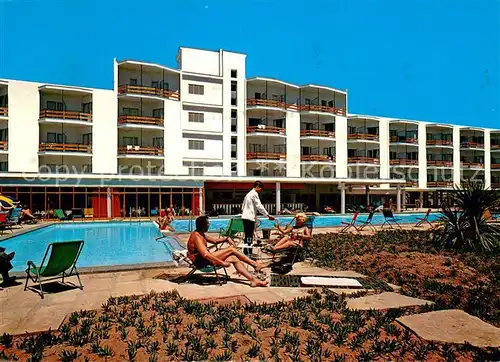 AK / Ansichtskarte Santa_Ponsa_Mallorca_Islas_Baleares Hotel Playa Piscina Santa_Ponsa