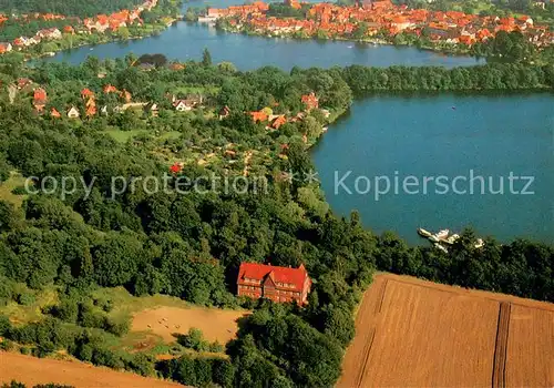 AK / Ansichtskarte Moelln_Lauenburg Jugendherberge Naturpark Lauenburgische Seen Fliegeraufnahme Moelln_Lauenburg