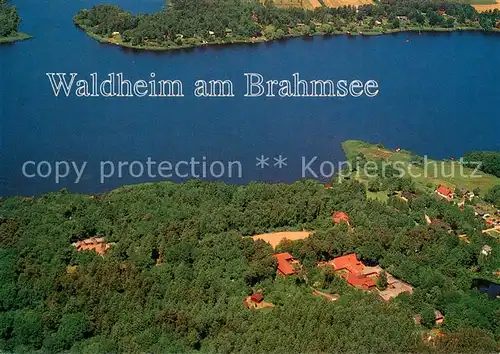 AK / Ansichtskarte Langwedel_Holstein Waldheim am Brahmsee Fliegeraufnahme Langwedel_Holstein