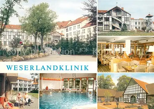AK / Ansichtskarte Bad_Seebruch Weserlandklinik Moorbad Terrasse Hallenbad Speisesaal Bad_Seebruch