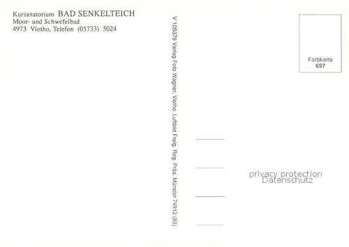 AK / Ansichtskarte Bad_Senkelteich Kursanatorium Moor und Schwefelbad Fliegeraufnahme Bad_Senkelteich