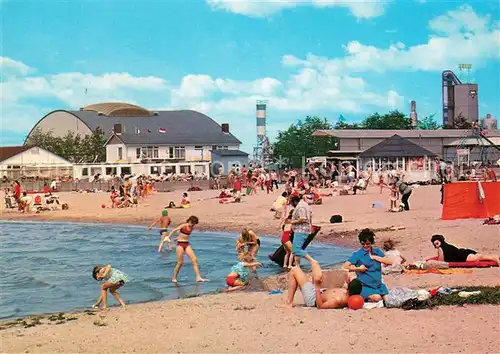 AK / Ansichtskarte Harderwijk Strand met Theehuis Harderwijk