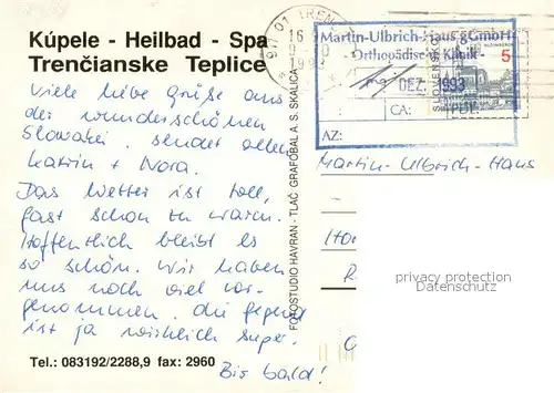 AK / Ansichtskarte Trencianske_Teplice Heilbad Spa Bar Gastraum Trencianske Teplice