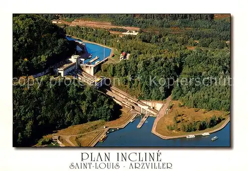 AK / Ansichtskarte Arzviller Plan Incline Canal de la Marne au Rhin Vue aerienne Arzviller