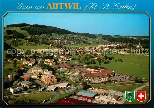 AK / Ansichtskarte Abtwil_SG Fliegeraufnahme mit Saentispark Abtwil_SG