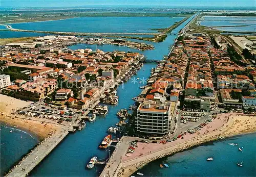 AK / Ansichtskarte Le_Grau du Roi_Gard Vue aerienne sur le canal Le_Grau du Roi_Gard