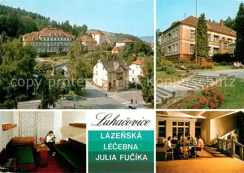 AK / Ansichtskarte Luhacovice Lazenska lecebna Julia Fucika Wellnesshotel Ortsansicht Luhacovice