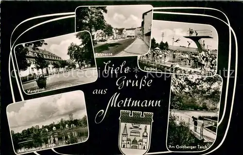 AK / Ansichtskarte Mettmann Hauptpost Am Goldberger Teich Talstrasse Freibad  Mettmann