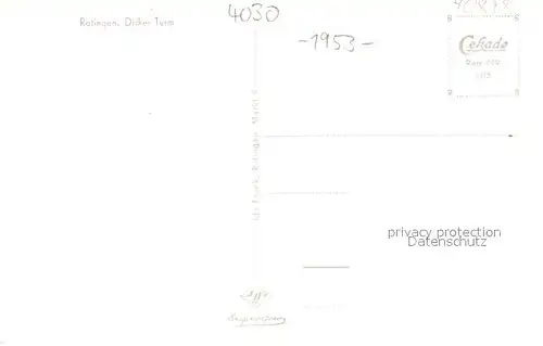 AK / Ansichtskarte Ratingen Dicker Turm Ratingen