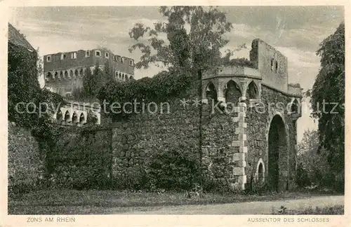 AK / Ansichtskarte Zons Aussentor des Schlosses Zons