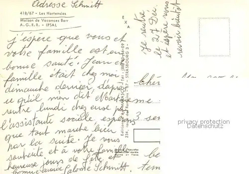 AK / Ansichtskarte Barr_Bas Rhin Les Hortensias Maison de Vacances Barr Bas Rhin