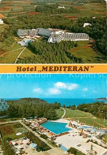 AK / Ansichtskarte Porec Hotel Mediteran Fliegeraufnahme Swimming Pool Porec
