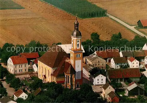 AK / Ansichtskarte Bettbrunn Ortsansicht mit Wallfahrtskirche Fliegeraufnahme Bettbrunn